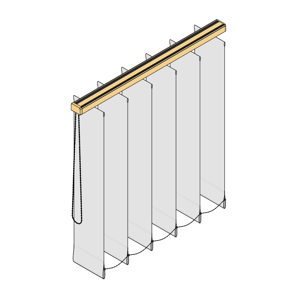 Kleines Piktogram mit Schnurbedienung Lamellenvorhang