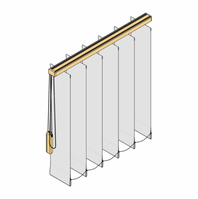 Kleines Piktogram mit Kettenbedienung Lamellenvorhang