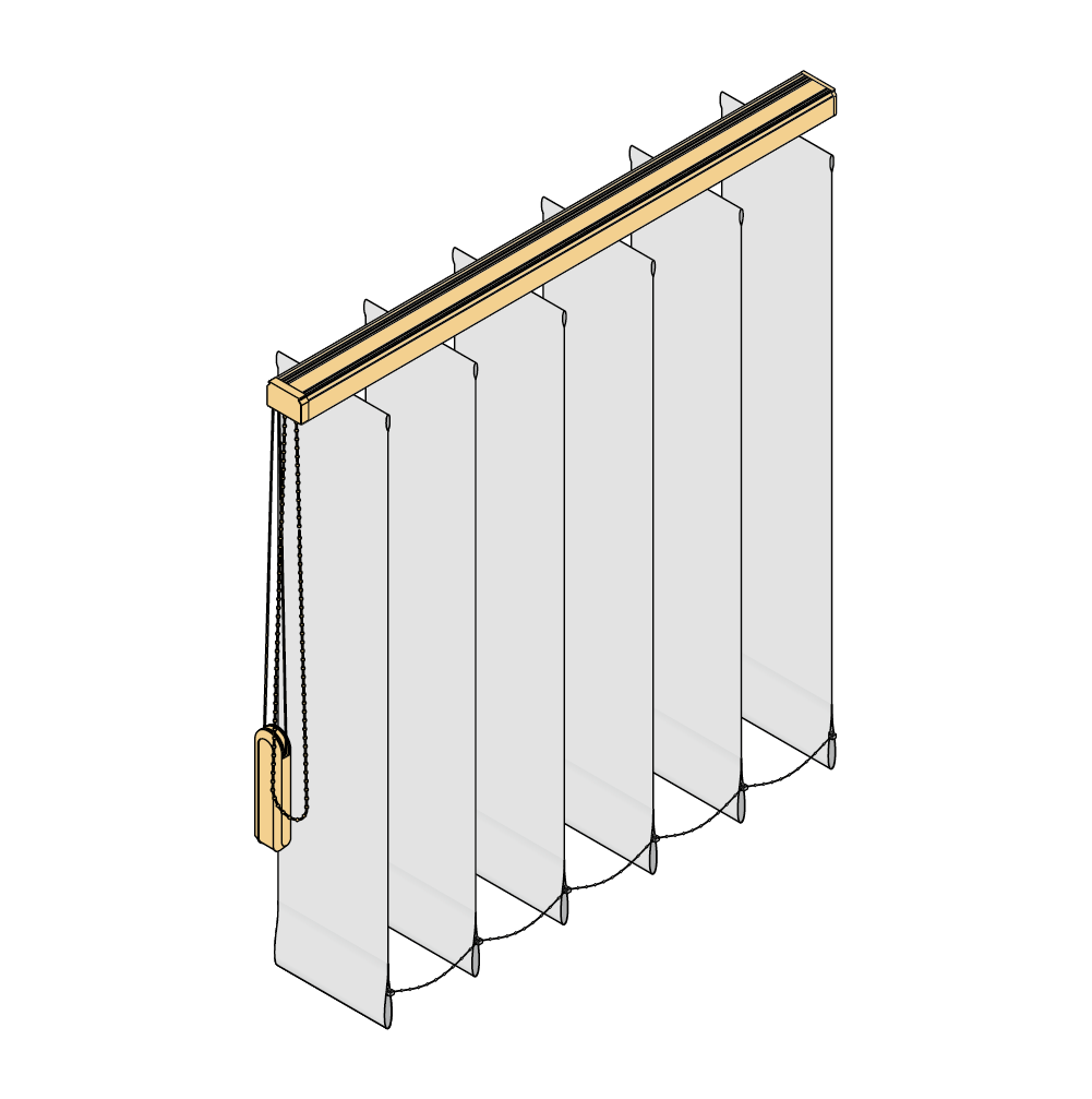 Kleines Piktogram mit Kettenbedienung Lamellenvorhang