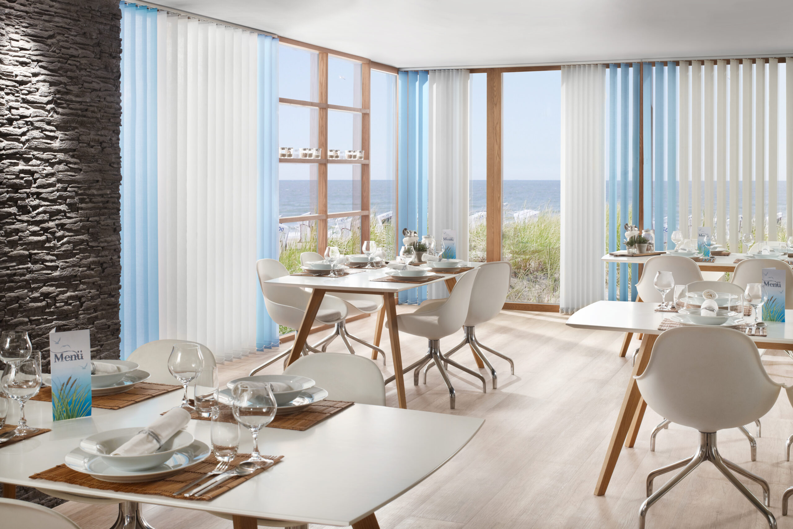 Lamellenanlage am Meer