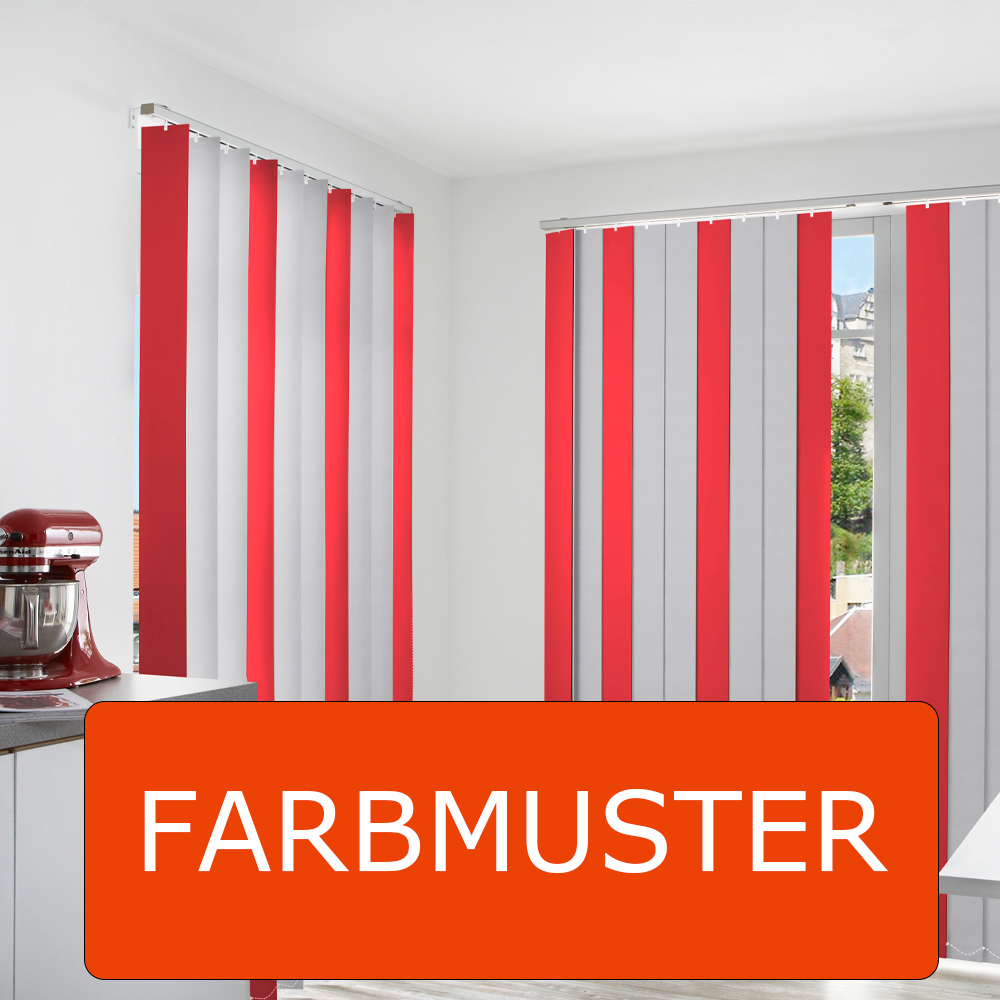 Farbmuster bestellen für Lamellenvorhang 89mm 127 mm
