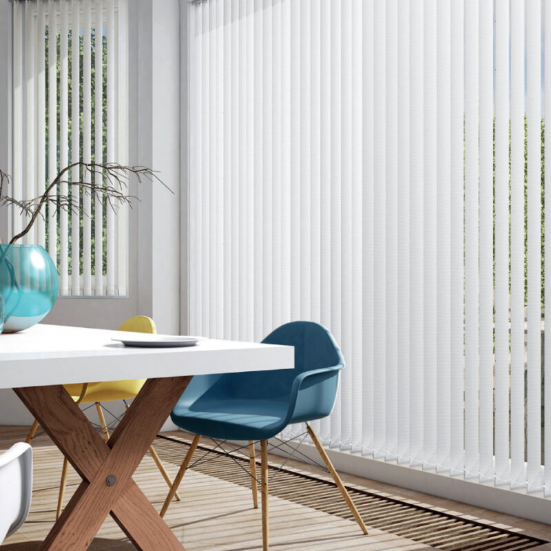 Lamellenvorhang Basic weiß 127 mm