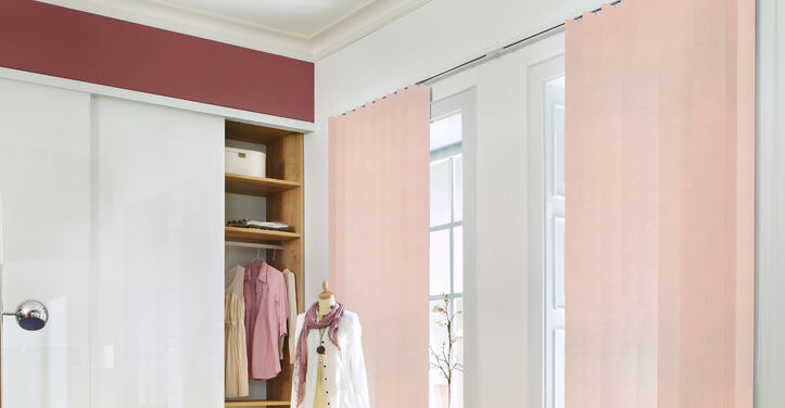 Lamellenvorhang Wandmontage rosa