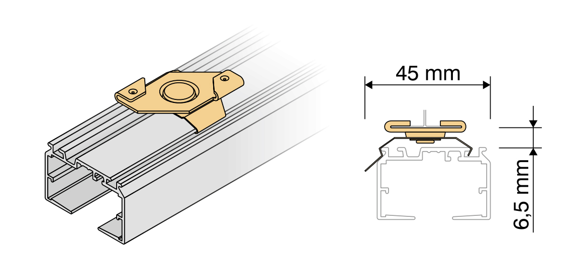 Deckenmontage mit Schnellmontageclip