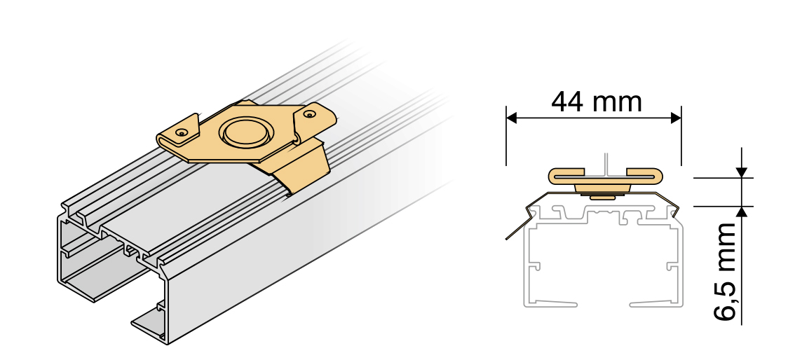 Deckenmontage mit Schnellmontageclip