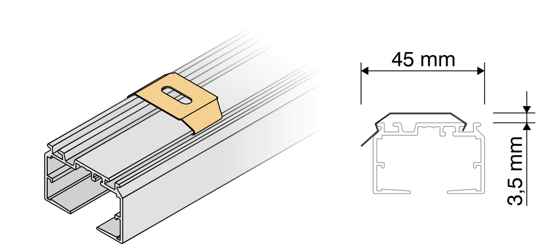 Deckenmontage mit Montageclip